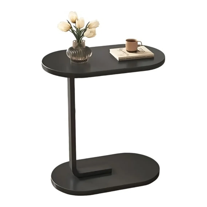 Tragbarer 1,73 kg Couchtisch, Multifunktionaler Wohnzimmertisch, Moderner Beistelltisch, Holzoptik - DESKICA Schwarz