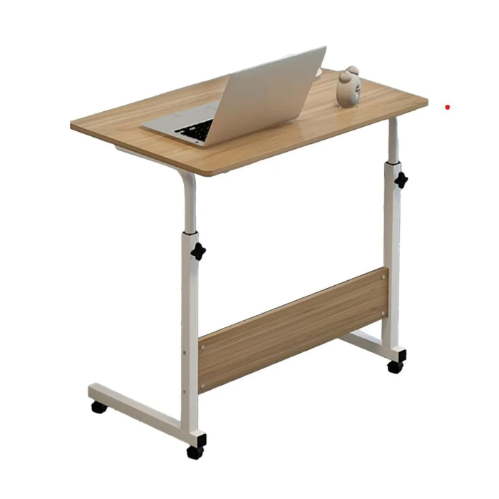 Verstellbarer, tragbarer Arbeitstisch aus Holz mit Rollen, höhenverstellbar bis 90 cm, vielseitig einsetzbar - EVOSTUL