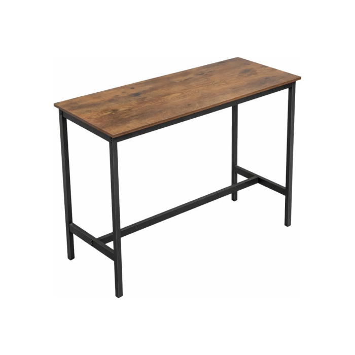 BEGRYF Bartisch Industrial Design 100x40x90 cm, Stehtisch mit Metallgestell, Hochtisch Holzoptik braun, Küchentisch Loft