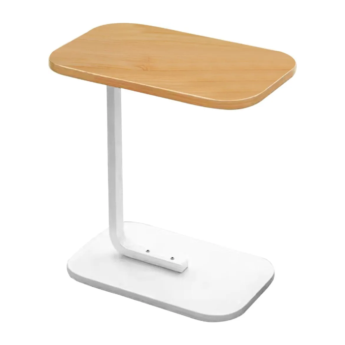 Tragbarer 1,73 kg Couchtisch, Multifunktionaler Wohnzimmertisch, Moderner Beistelltisch, Holzoptik - DESKICA Weiß